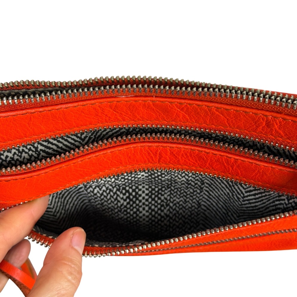 Rebecca Minkoff Red Leather Triple Zip Crossbody Bag Small Rock n‎ Roll Biker - Picture 8 of 16